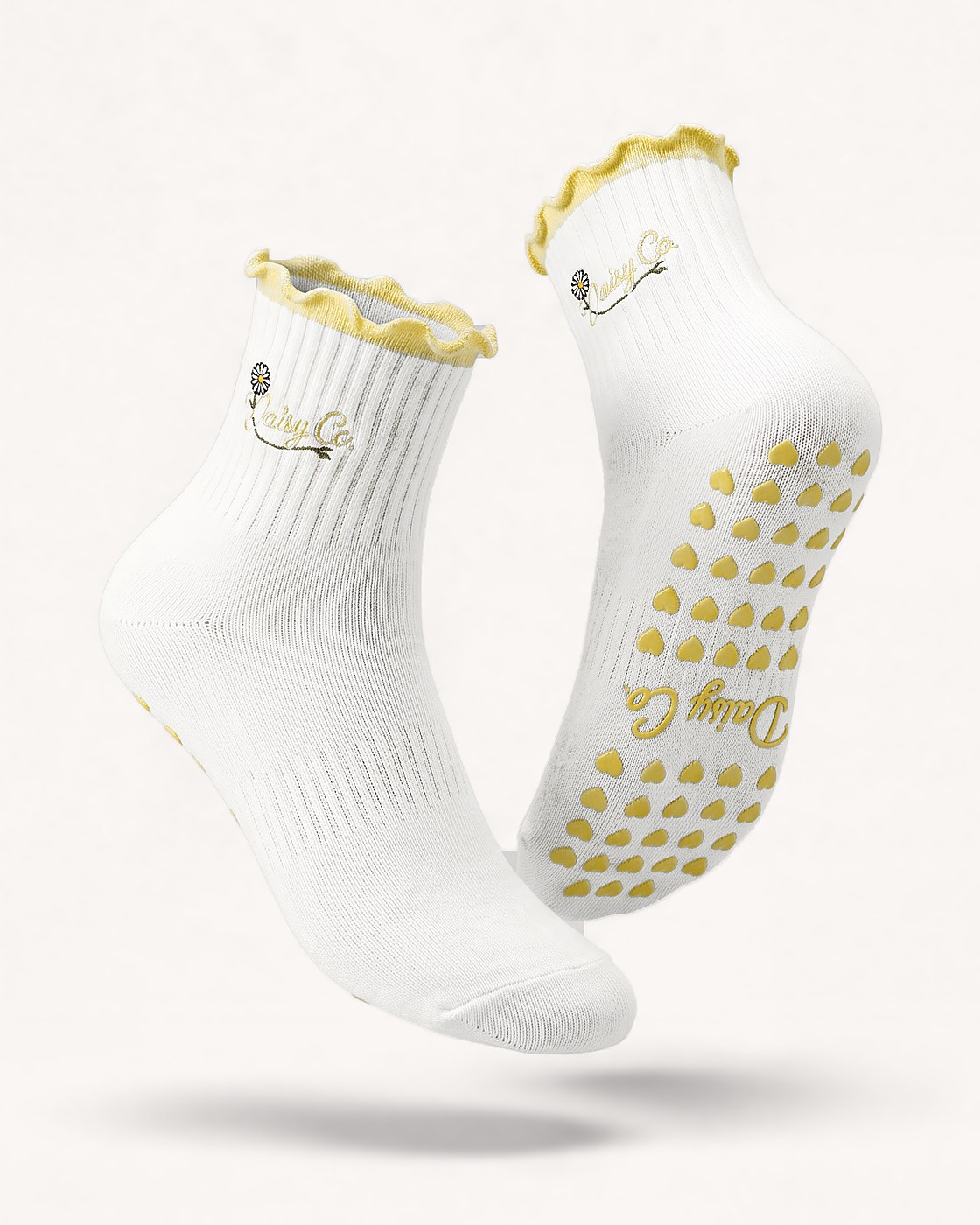 Limoncello pilates grip socks by Daisy Co.